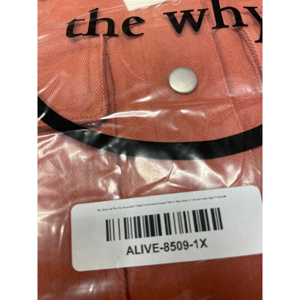 And the why shirt ANDTHEWHY shacket peace sign snaps snap front long sleeve 1X - Picture 6 of 7